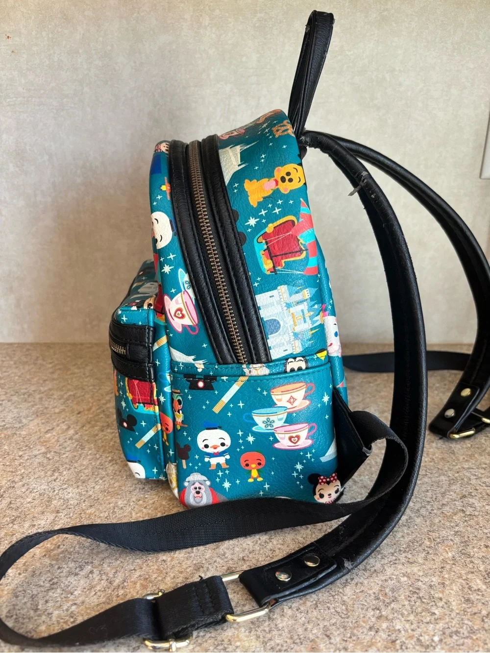 Disney Parks Loungefly Teal Mini Backpack